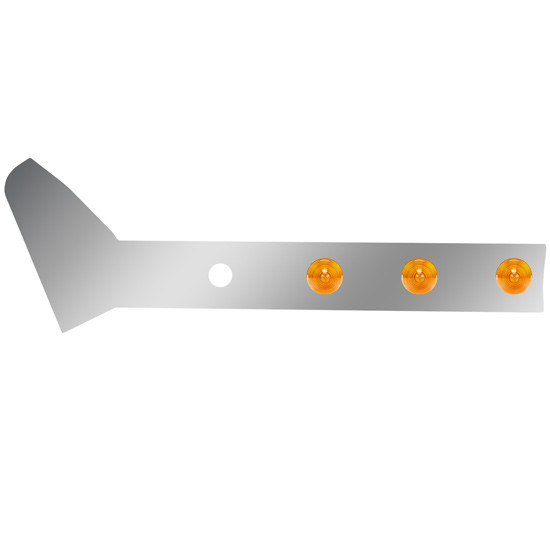 Stainless Steel Cab Panels W/ Block Heater Plug, 14 Amber/Amber 2 Inch Beehive LEDs For International LT