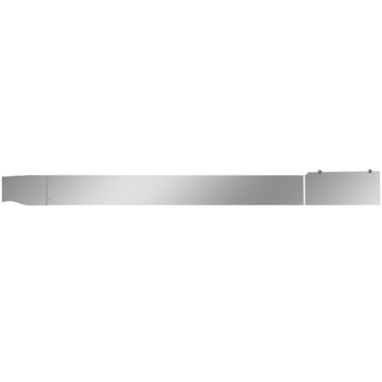 73 Inch Stainless Steel Blank Sleeper Panels For International ProStar W/ Fairings, Rear Stack
