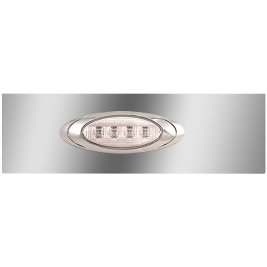 Stainless Steel Sleeper Extension Panels W/ P1 Amber LEDs - Clear Lens - Pair For International 9200