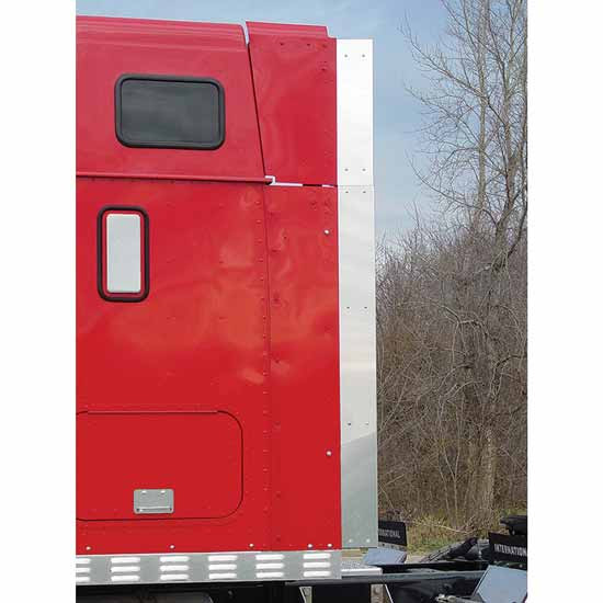 304 Stainless Steel Hi-Rise Pro Sleeper 4-Piece Rear Vertical Extension Trims For International 9900i/ix