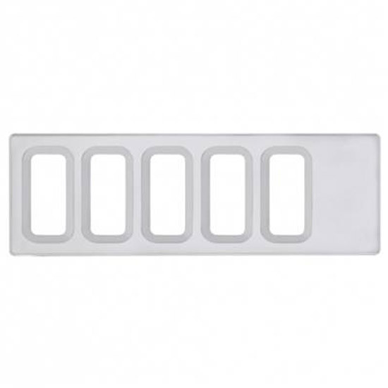 5 Opening Chrome Plastic Dash Switch Panel Cover For International