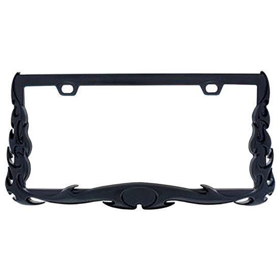 Black Flame License Plate Frame