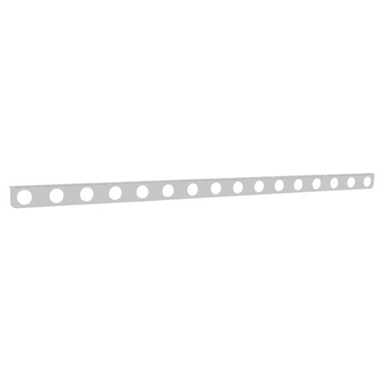 Stainless Steel 79.5 Inch Bumper Light Bar W/ 16 - 2 Inch Cutouts