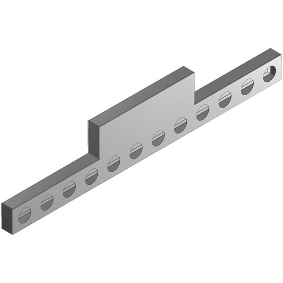 96 Inch 304 Stainless Steel Reverse T-Bar W/ 13 - 4 Inch & 3 - 3/4 Inch Light Holes