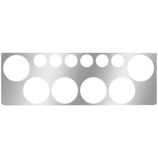 12 Inch 304 SS Rear Center Panel W/ 4 - 4 Inch, 6 - 2 Inch, 2 - 4 Inch Light Holes, Back Plate