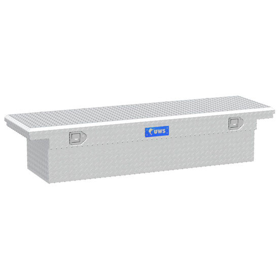 Bright Diamond Plate Aluminum Low Profile Crossover Truck Tool Box- 69 X 20 X 14.75 Inch For Pickup Trucks