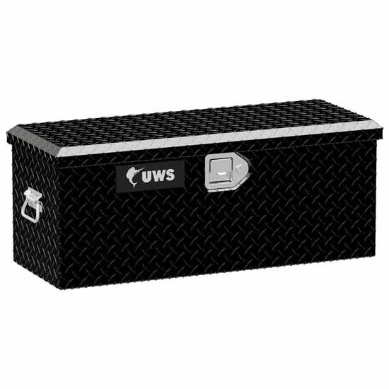 Gloss Black Diamond Plate Aluminum ATV Tool Box