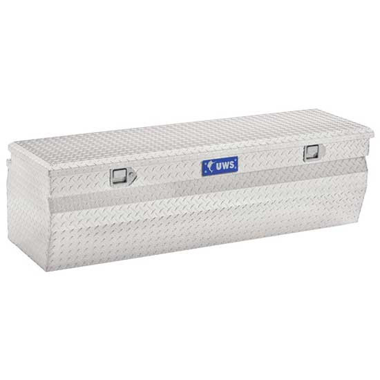 Bright Diamond Plate Aluminum Wedge Utility Chest Box- 48 Inch For Pickup Trucks