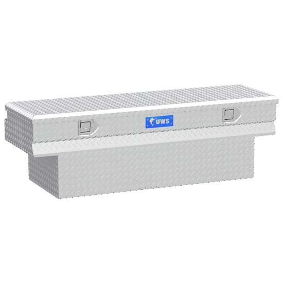 Bright Diamond Plate Aluminum Notched Utility Chest Box- 60 Inch For Pickup Trucks