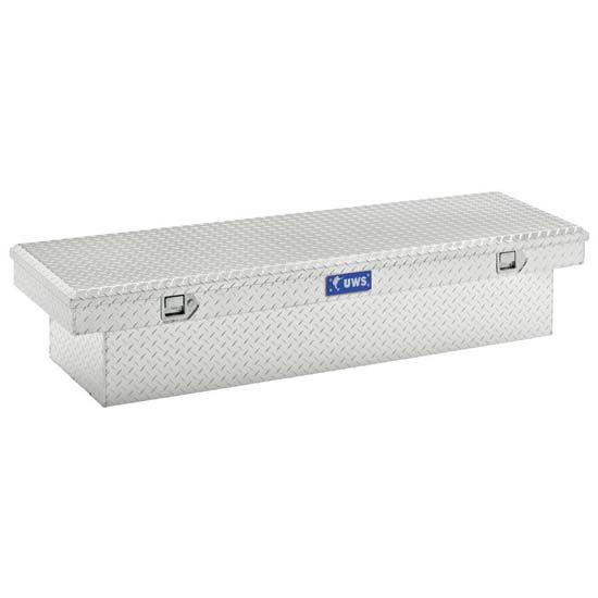 Bright Diamond Plate Aluminum Crossover Tool Box- 60 Inch For Pickup Trucks