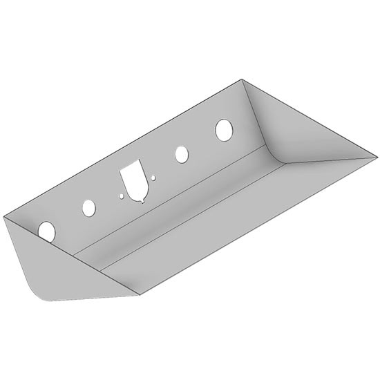 Smooth Aluminum Recessed Air Line Box W/ Flange - Hydraulic, Trailer Air, 7 Way Hookups