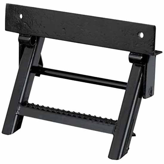 17.38 X 15 Inch 1-Rung Black Retractable Truck Step With Non-Slip Tread