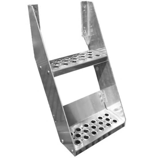 Aluminum Frame Mount Steps 13.75 Inch Mill Finish by BESTfit