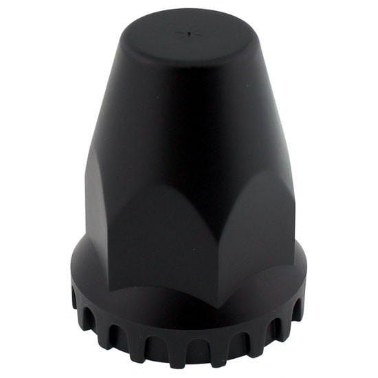 33MM X 2.75 Inch Black Thread-On Flat Spike Nut Cover With Flange