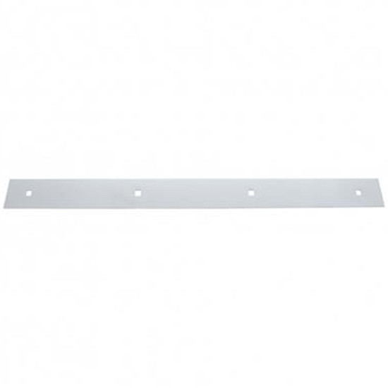 Chrome 2 X 20 Inch Plain Top Mud Flap Plate - Bolt Thru Mount