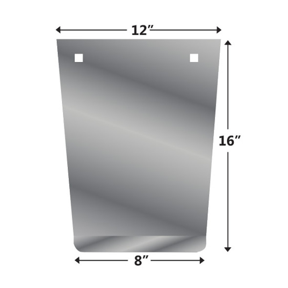 16.25 Inch SS Mud Flap Anti-Sail Plates Plain
