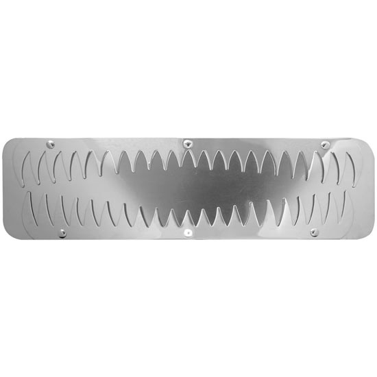 6 X 24 Inch Stainless Steel Shark Teeth Bottom Mud Flap Weight W/ Backing Plate