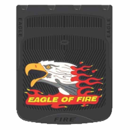 Black Rubber Eagle Of Red Fire Mud Flaps 24 X 30 Inch