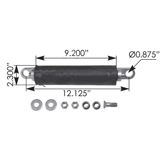 Turnpike Truck Trim Air Cylinder 12.125 X 2.3 Inch Replaces S2053F011 For Fontaine 5th Wheel