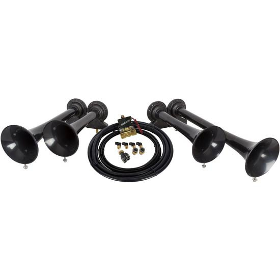 HornBlasters Shocker XL Train Horn With 4 Fiberglass-Reinforced Trumpets