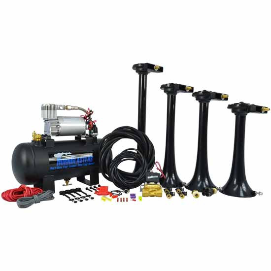 HornBlasters Conductors Special 127H Train Horn Kit With Shocker S4 Train Horns