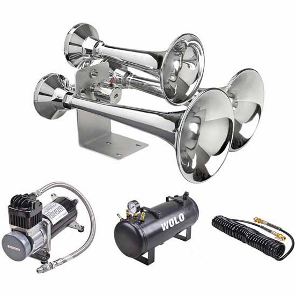 Cannon Ball Express Pro 152 Decibel Chrome 3 Trumpet Air Horn
