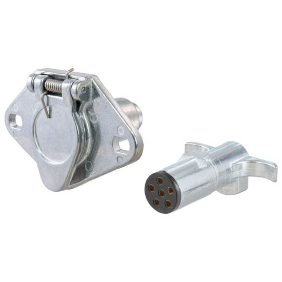 6-Way Round Connector Plug, Socket Connects Tail, Brake, Turn Signals