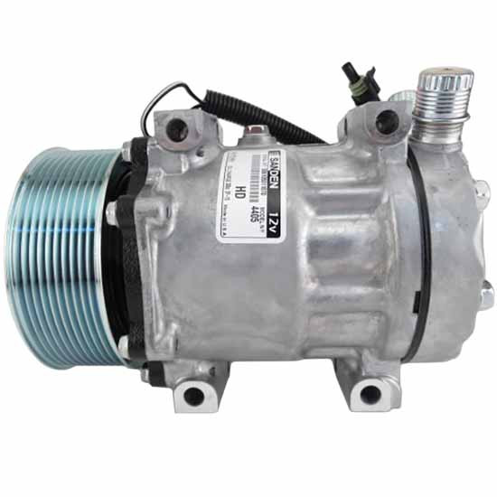 BESTfit Sanden 4405 AC Compressor With 119MM 10 Groove Clutch, Serpentine Belt, Vertical Port