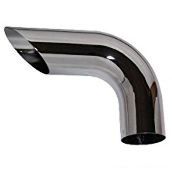 5 OD X 12 X 18 Inch Chrome 90 Degree Miter Cut Exhaust Stack by BESTfit