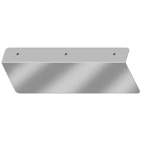 4 X 11 Inch SS Permit Panel Plate W/ Flange
