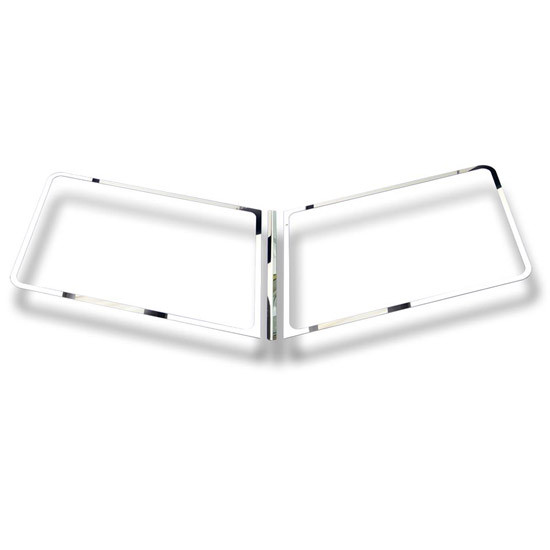 430 Stainless Steel 3 PC Windshield Trim For Peterbilt 379, 386, 388 & 389