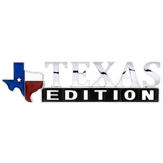 1.75 X 6.75 Inch Chrome Texas Edition Accent Emblem