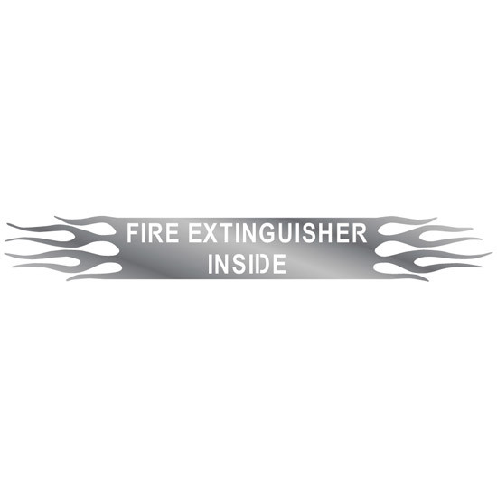 2.66 X 19.2 Inch 304 Stainless Steel Fire Extinguisher Inside Sign
