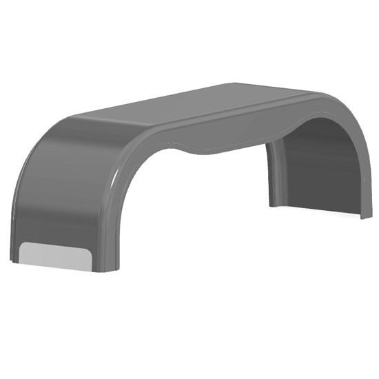 Black Plain Longer Fender - Passenger Side
