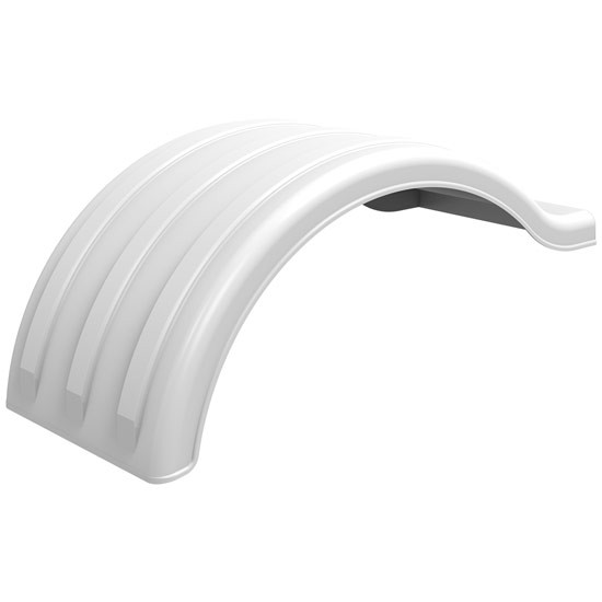 Minimizer White Poly Double Hump Fender - Front Section Only