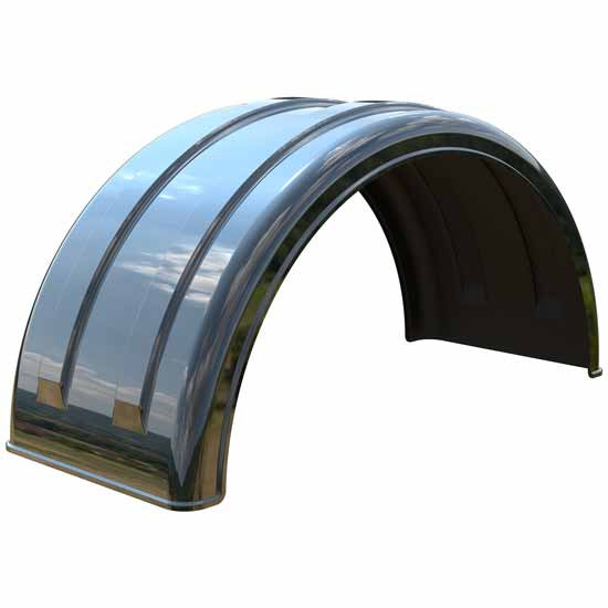 Minimizer Poly Fenders - Smoky Black Mirror Finish For 22.25 Inch & 24.5 Inch Wide Base Tires