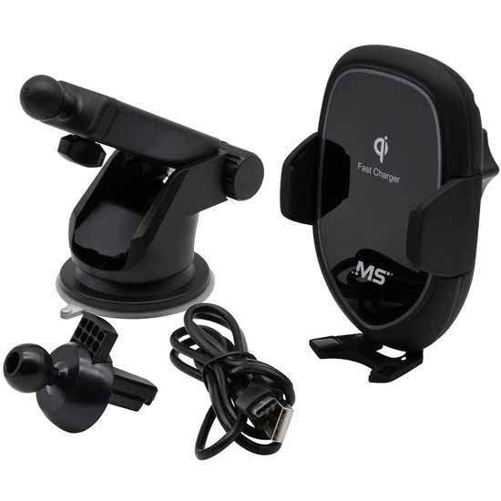 MBS Qi Mobile Wireless Charging Mount With Automatic Smart Touch Sensor For Phone, Tablet, GPS