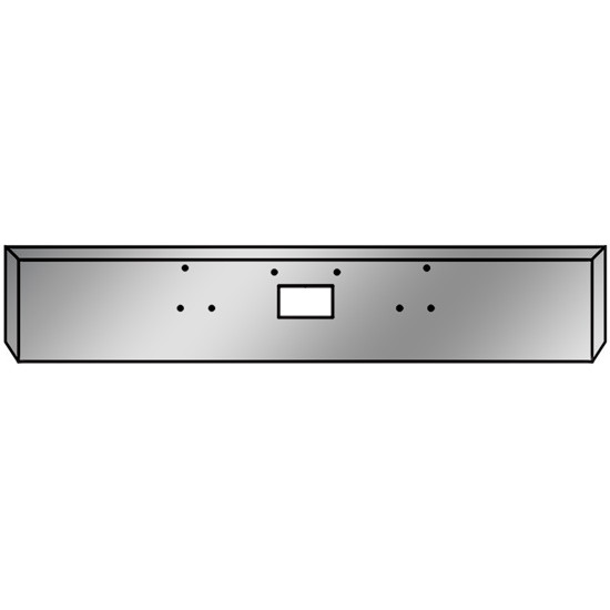 BESTfit 20 Inch Stainless Steel Texas Bumper W/ Square Boxed Ends, Mounting & Tow Holes For Peterbilt 357/378 SFA & 379