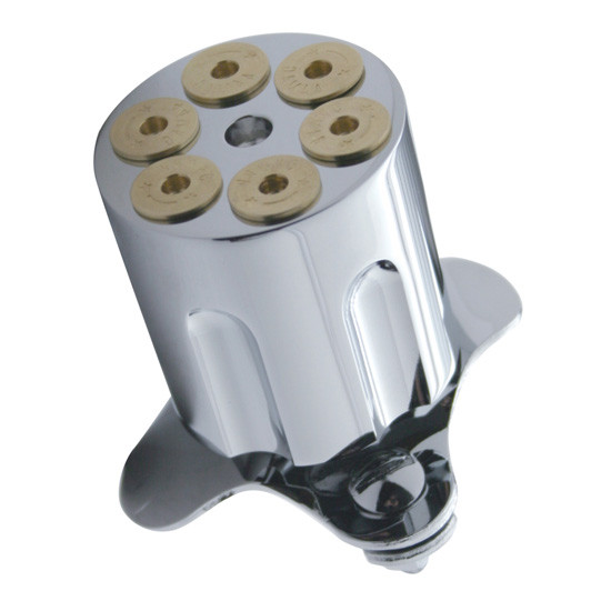 Heavy Duty Chrome-Plated Aluminum Gun Cylinder Steering Wheel Spinner