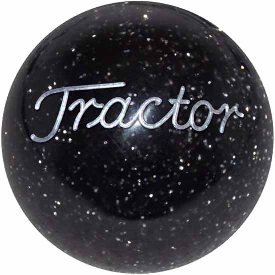2.125 Inch Black Glitter Engraved Tractor Brake Knob For Threaded Dash Air Brake Valve