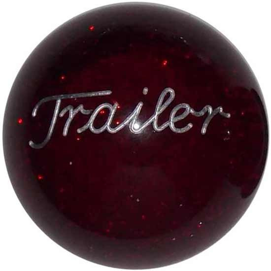2.125 Inch Red Glitter Engraved Trailer Brake Knob For Threaded Dash Air Brake Valve