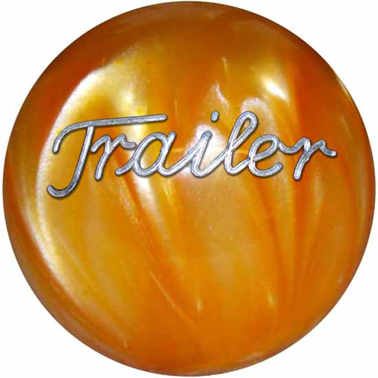 2.125 Inch Pearl Amber Engraved Trailer Brake Knob For Threaded Dash Air Brake Valve