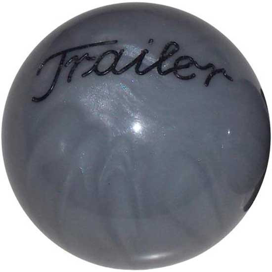 2.125 Inch Pearl Gray Engraved Trailer Brake Knob For Threaded Dash Air Brake Valve