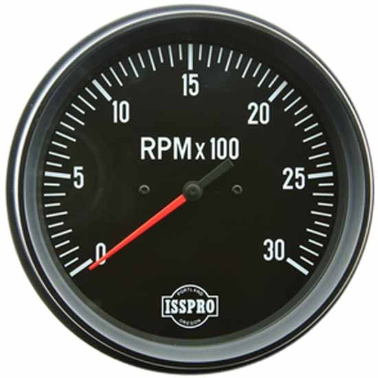 Isspro 5 Inch Electric Tachometer  0-3K W/ Black Face, Red Pointer, Black Bezel