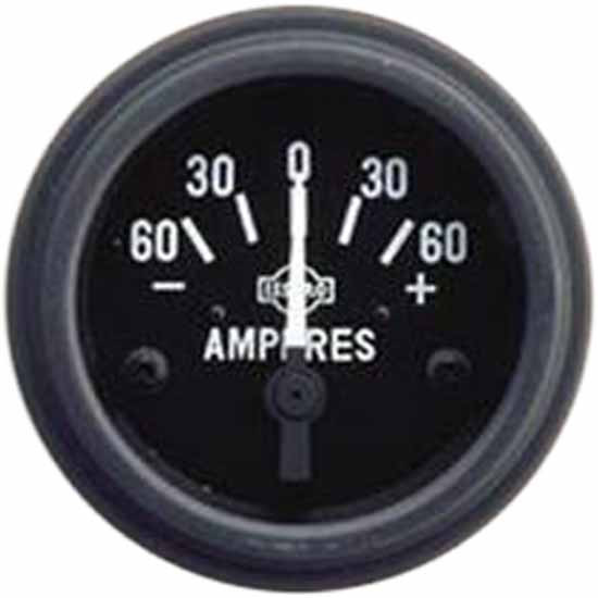 Isspro 2 1/16 Inch Ammeter Gauge  60 Volt DC W/ Black Face, White Pointer, Black Bezel
