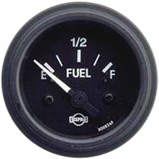 Isspro Fuel Level Gauge 0-30 Ohms W/ Negative Ground, Black Face, White Pointer, Black Bezel