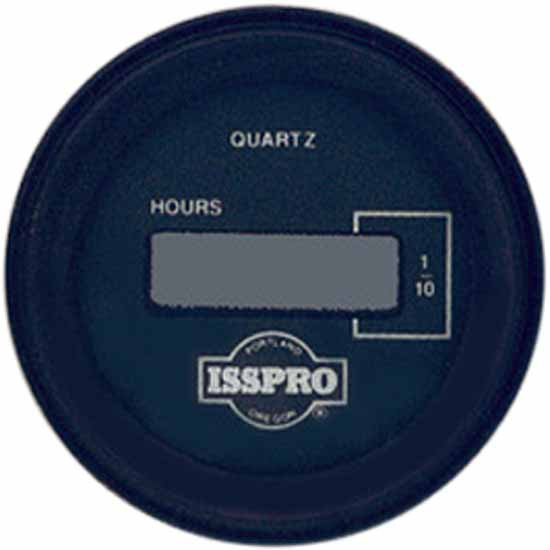 Isspro 2-1/16 Inch Hourmeter 9-60 VDC W/ LCD, Black Bezel