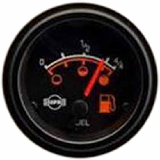 Isspro Fuel Level Gauge 10-180 Ohms W/ Black Face, Red Pointer, Black Bezel