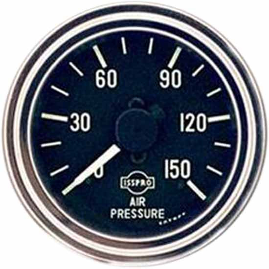 Isspro 2 Inch Chrome Mechanical Air Pressure Gauge 0-150 PSI