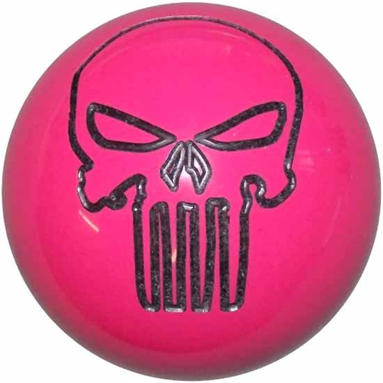 2.125 Inch Punisher Skull Hot Pink Brake Knob For Threaded Dash Air Brake Valve